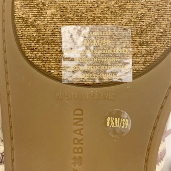 NWOT Lucky Brand Akerlei Raffia Fringe Flat Sandals Size 8.5 Mauve Pink - Picture 6 of 6